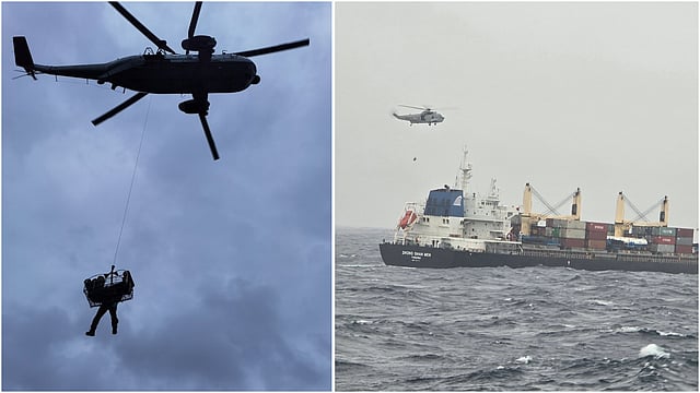 Indian Navy Rescues Critically Injured Chinese Sailor Off Mumbai Coast | WATCH